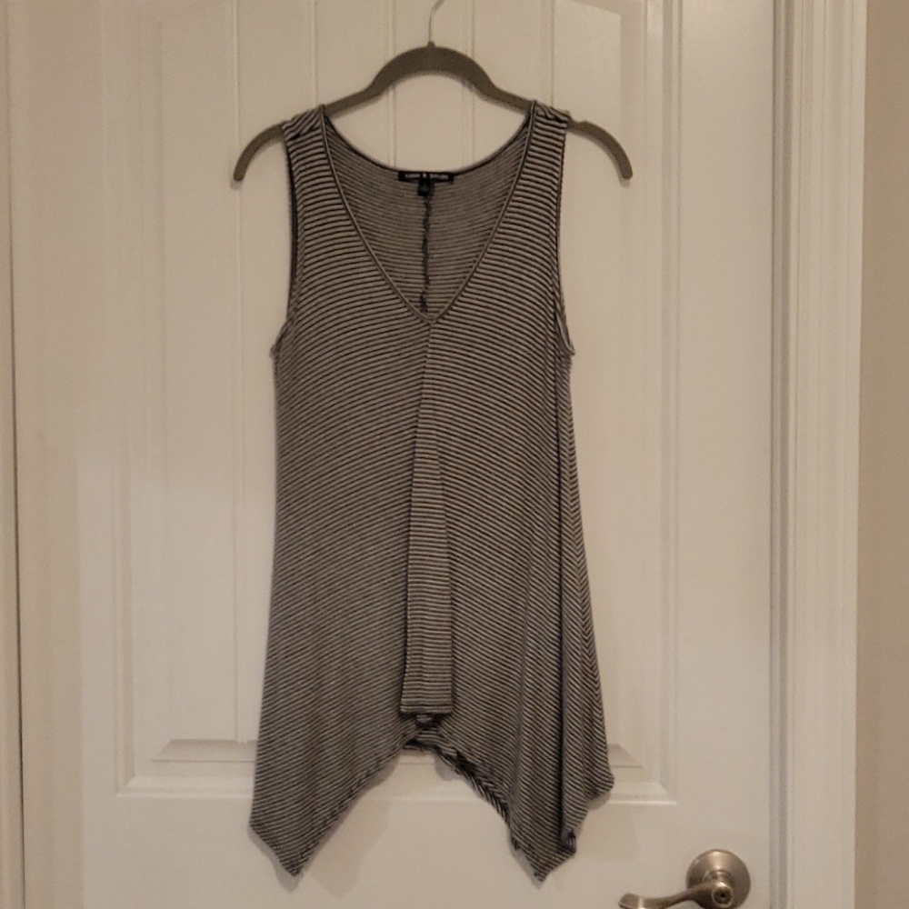 Cable and Gauge Small Sharkbite Hem Striped Tank